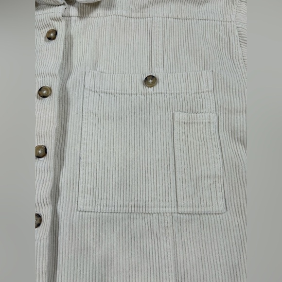 Able Joan Corduroy Chore Shacket. Cream. Relaxed Fit. Size XL. Garden Girl. - Picture 7 of 10